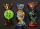 Lot De 7 Bonbons Murano En Verre Soufflé Et Torsadé - Ref BX24MUR004 - Glass & Crystal