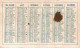 CHROMO  CALENDRIER 1894 DEFILE DE LA QUADRILLE - Other & Unclassified