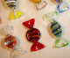 Lot De 7 Bonbons Murano En Verre Soufflé Et Torsadé - Ref BX24MUR006 - Glass & Crystal