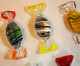 Delcampe - Lot De 7 Bonbons Murano En Verre Soufflé Et Torsadé - Ref BX24MUR006 - Glass & Crystal