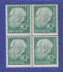 Bundesrepublik 1957 Theodor Heuss 90 Pf Mi.-Nr. 265 X V Viererblock **  - Nuovi