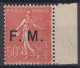 TIMBRE FRANCE SEMEUSE FM N° 6 NEUF ** GOMME SANS CHARNIERE BORD DE FEUILLE - Militaire Zegels