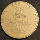 DJIBOUTI - 20 FRANCS 2010 - KM 24 - Gibuti