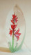 Delcampe - Sculpture Florale Cristal Mats Jonasson Suéde Maleras Suède Sculpture Orchidée Rouge Signée BX24JON001 - Verre & Cristal