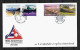 2021 Joint Thailand And Switzerland/Schweiz, OFFICIAL MIXED FDC 2+2 STAMPS:  Mountains And Trains - Gezamelijke Uitgaven