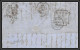 10823 LAC Two Pence Paire Defaut 1856 London St Etienne Loireuk England Lettre Cover France  - Covers & Documents