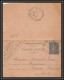 10447 15c Semeuse Lignée Date 831 Narbonne Caunes Aude 2/12/1928 Carte Lettre Entier Postal Stationery France  - Cartes-lettres