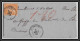 11604 Type Helvetia N°37 Romont 1866 Lsc Lettre Partielle Cover Suisse Helvetia  - Brieven En Documenten