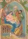 Vergine Maria Madonna Gesù Bambino Natale Religione Vintage Cartolina CPSM #PBP932.IT - Virgen Maria Y Las Madonnas