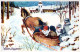 Buon Anno Natale CAVALLO Vintage Cartolina CPSM #PAS955.IT - Neujahr