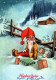 BABBO NATALE Natale Vintage Cartolina CPSM #PAK447.IT - Santa Claus