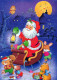 BABBO NATALE Animale Natale Vintage Cartolina CPSM #PAK711.IT - Santa Claus