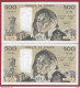 500 Francs "Pascal"- Du 06/01/1983.B--ALPH .M.168- (5)-(SUITE DE 2 BILLETS --UNC/NEUF -AUCUN TROU D EPINGLE MAGNIFIQUE ) - 500 F 1968-1993 ''Pascal''