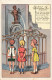 Belgique Illustration Souvenir Du Manneken Pis Bruxelles CPA Cachet 1938 Salon TSF - Monuments, édifices