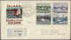 Islande 1956 Y&T 261 à 268 Sur 2 FDC. Électrification, Chutes D'eau, Barrages - Elettricità