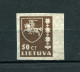 Lithuania 1937 Mi. 416IIU Sc 304 Coat Of Arms Imperforated Without Gum MNH** - Lituanie