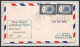 12650 1/4/1967 Premier Vol First Flight Lettre Airmail Cover Usa New York Amserdam Nederland United Nations Aviation - Aviones