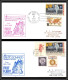 12578 Lot 2 Couleurs New York Santo Domingo Dominican Reoublic 8/9/1975 Premier Vol First Flight Lettre Airmail Cover Us - 3c. 1961-... Covers