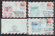 12206 Lot 3 Couleurs Fam 27 Detroit To Zutich Suisse Helvetia 2/4/1949 Premier Vol First Flight Airmail Stationery - 2c. 1941-1960 Briefe U. Dokumente