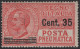 Italia / Italia 1922 Urgentes 8 */MH 60 Sobre 50 Ctms Rojo - Other & Unclassified