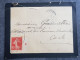 N° 135 10c Rouge Chiffre Maigre Millésimé Sur Lettre Corse Venaco Pour Corte - 1906-38 Säerin, Untergrund Glatt