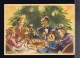 Sp10483 PORTUGAL Mint Postal Stationery /Noel Christmas 1946 Fêtes Food King-cake Family Painting By "GUIDA Otolini" - Christmas