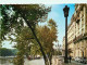 75 - Paris - La Seine Et Ses Bords - Les Quais De La Seine - Au Fond La Cathédrale Notre Dame - Automobiles - Carte Dent - La Seine Et Ses Bords