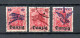 Danzig (Germany) 1920 Set Overprinted Airmail/aviation Stamps (Michel 50/52) Used - Used
