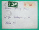 50F GUYANE FRANCAISE FRANCE LIBRE POSTE AERIENNE RECOMMANDE CAYENNE POUR PARIS 1950 LETTRE COVER FRANCE - Lettres & Documents