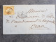 Seul Sur Lettre YT N°21 10c Empire Avec Oblitération CAD Oran Algérie GC 5051 - Pour Le Commissaire De Police - 1862 Napoléon III.
