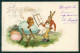 Artist Signed OB Easter Dressed Rabbit Buona Pasqua Serie 85-4 Cartolina TC6520 - Otros & Sin Clasificación