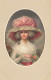 N°24868 - Illustrateur MM Vienne N°559 - Jeune Femme Portant Un Chapeau Rose  - Vienne