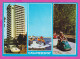 311100 / Bulgaria - Sunny Beach - Hotel  , Car Volkswagen , Boat , Children's Electric Car 1988 PC Septemvri Bulgarie - Toerisme