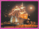 311098 / Bulgaria - Sunny Beach - Sunset Nacht Night Nuit , Restaurant "Pirate Frigate" Illuminate 1980 PC Septemvri  - Bulgaria