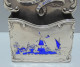 -PORTE ALLUMETTES PYROGENE MURAL ARGENT MINERVE PAYSAGE MOULIN EMAIL BLEU   E - Luciferhouders