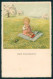 Artist Signed Pauli Ebner Little Boy Snail Dondorf Serie 1356 Postcard TC2234 - Autres & Non Classés