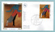 FDC France 1986 -  Jean ARP - La Danseuse - YT 2447 - 67 Strasbourg (soie) - 1980-1989