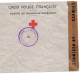 Nle CALEDONIE..1943.  COMITE CROIX-ROUGE FRANCAISE;CENSURE ALLIEE. - Red Cross