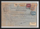 25058 Bulletin D'expédition France Colis Postaux Fiscal Haut Rhin 1927 Strasbourg Semeuse Merson 206 Pasteur - Lettres & Documents