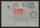 25004 Bulletin D'expédition France Colis Postaux Fiscal Haut Rhin - 1927 Mulhouse Merson 123+207 Valeur Déclarée - Storia Postale