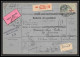 25004 Bulletin D'expédition France Colis Postaux Fiscal Haut Rhin - 1927 Mulhouse Merson 123+207 Valeur Déclarée - Lettres & Documents