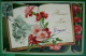 Cpa  Gaufrée FLEURS SUR LES PAGES D UN LIVRE OUVERT OEILLETS  1907  FLOWERS ON THE PAGES OF AN OPEN BOOK EMBOSSED OLD PC - Fiori