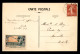 VIGNETTE OEUVRE DES REFORMES DE LA GUERRE VOYAGE LE 4 JUILLET 1917 AVEC TIMBRE SEMEUSE 10 C ROUGE - Militärmarken