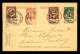 BELGIQUE - AFFANCHISSEMENT MIXTE AVEC OBLITERATION LE HAVRE SPECIAL SUR ENTIER POSTAL DU 8.02.1915 - Lettres & Documents