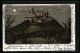 Lithographie Burg Hohenzollern Im Mondschein  - Autres & Non Classés