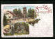 Lithographie Stolberg Im Harz, Gasthaus An Der Victorshöhe, Teufelsmühle, Rothirsche  - Stolberg (Harz)