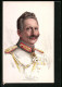 Künstler-AK Kaiser Wilhelm II. Im Mittleren Alter Mit Orden  - Royal Families