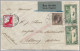 LUXEMBOURG - 1936 GERMANY MIXED AIRMAIL FRANKING - Schifflange To Einfeld - Lettres & Documents