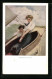 Künstler-AK Clarence F. Underwood: Skipper & Mate, Junges Paar Im Sturm Auf Dem Meer  - Underwood, Clarence F.