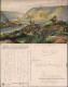 Ansichtskarte Bingen Am Rhein Panorama-Ansicht Mit Bingerbrücke 1914 - Bingen